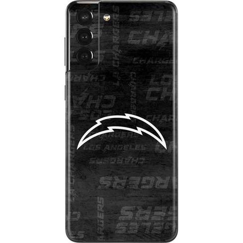 NFL Los Angeles Chargers Black & White Galaxy S21 Plus 5G Skin